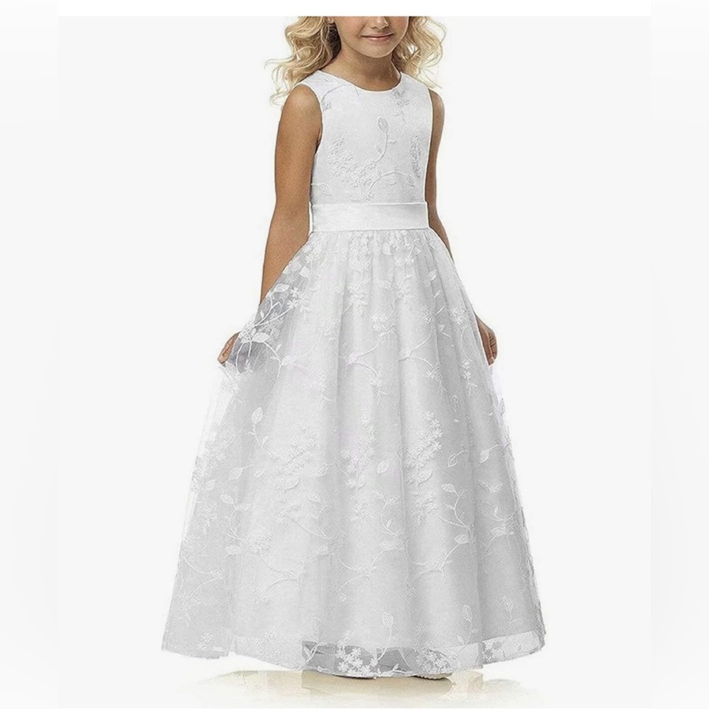 White Sleeveless Maxi Gown for Bride